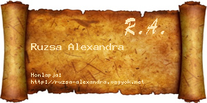 Ruzsa Alexandra névjegykártya